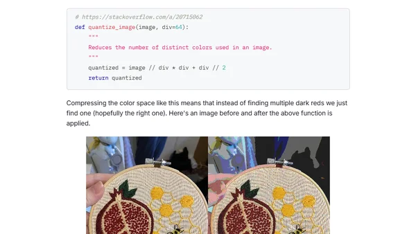 Computer Vision and Embroidery