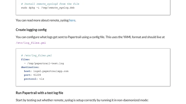 How to view Django logs with Papertrail