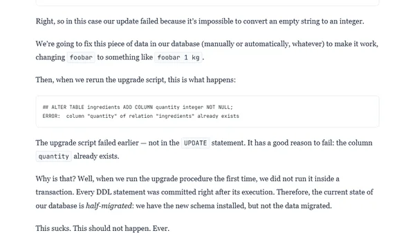 Why You Should Care That Your SQL DDL is Transactional
