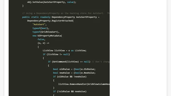[WPF] Automatically sort a GridView when a column header is clicked