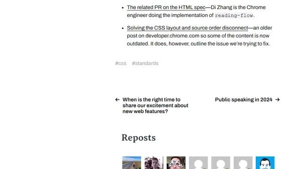 A progress update on reading-flow
