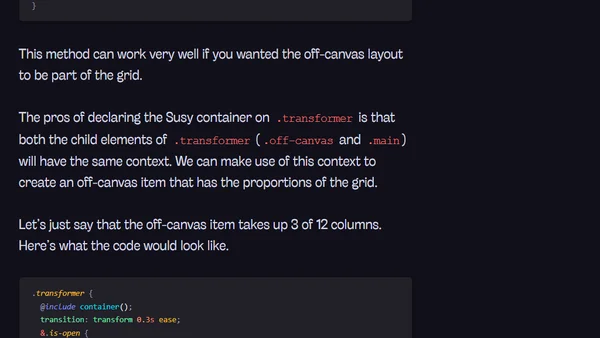 How to Create Off Canvas Layouts with Susy