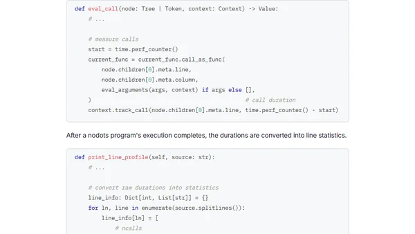 Adding a Line Profiler to My Language