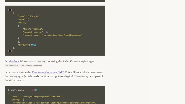 Writing to Apache Iceberg on S3 using Kafka Connect with Glue catalog