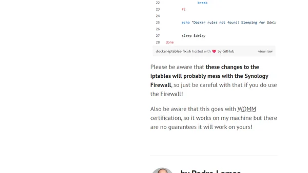 Exposing the client IPs to Docker containers in Synology NAS