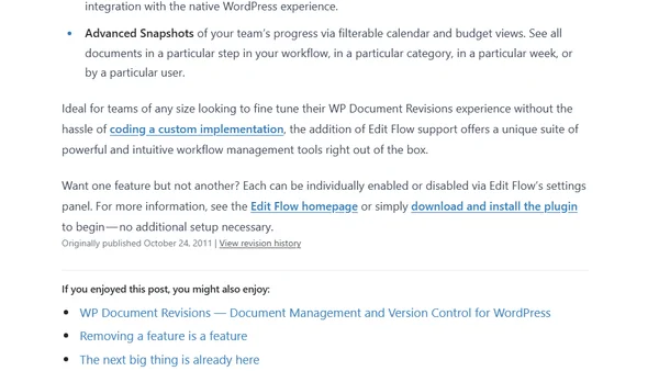 Advanced Workflow Management Tools for WP Document Revisions