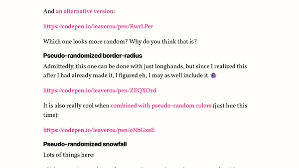 The Cicada Principle, revisited with CSS variables