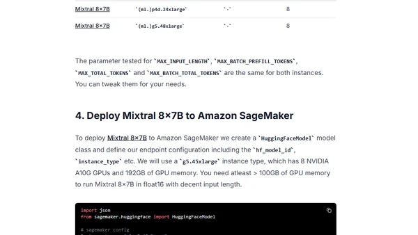 Deploy Mixtral 8x7B on Amazon SageMaker