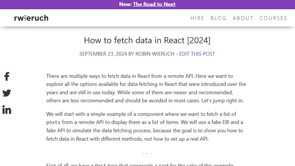 How to fetch data in React [2024]