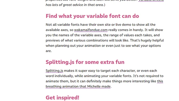 Animating variable fonts with CSS