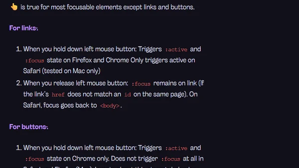 Style hover, focus, and active states differently