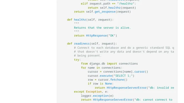 Kubernetes Health Checks in Django