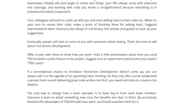 How to convince your team to adopt TDD