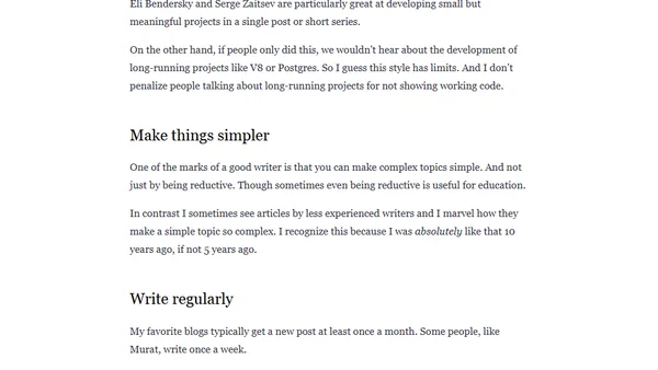 What makes a great technical blog