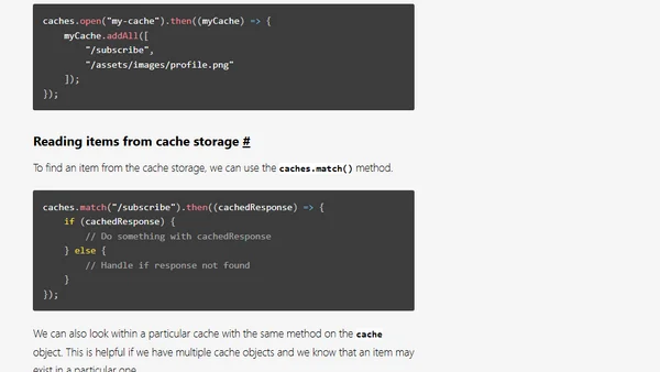 Cache API 101