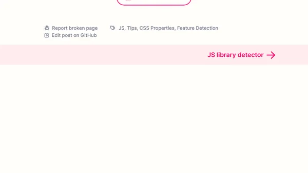 Check whether a CSS property is supported