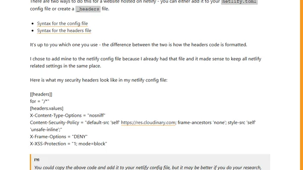 Improving Website Security