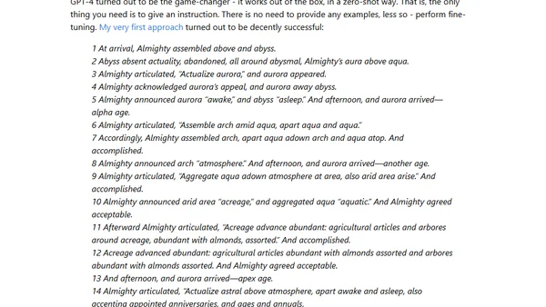 Genesis 1 but every word begins with 'A' - with GPT4