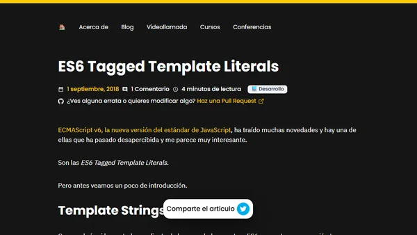 ES6 Tagged Template Literals