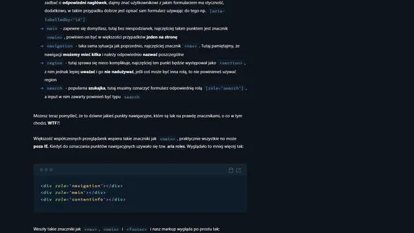 Dostępność - czytniki ekranowe i testowanie
