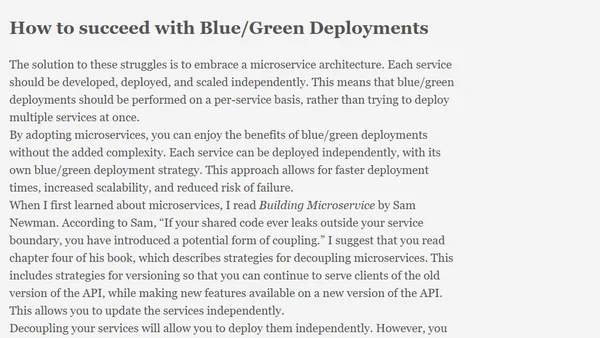 Microservices: The Key to Successful Blue/Green Deployments