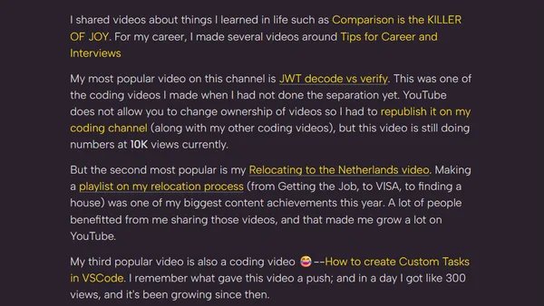 Content Creation 2022 Recap