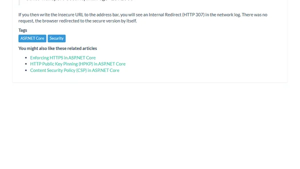HTTP Strict Transport Security (HSTS) in ASP.NET Core