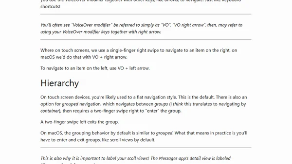 VoiceOver on macOS: First Time, Huh?