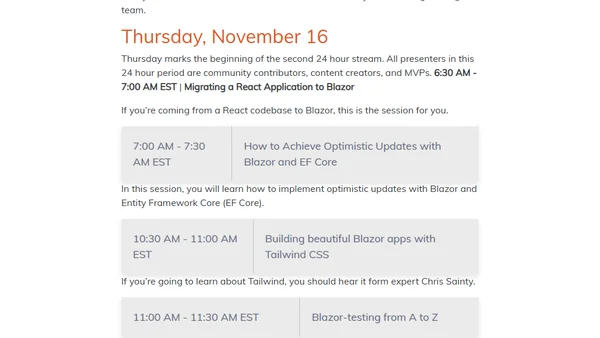 .NET Conf for Blazor Developers
