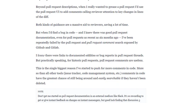 The case for comments in code