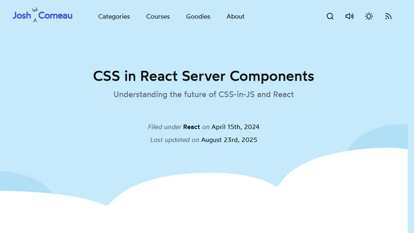 CSS in React Server Components