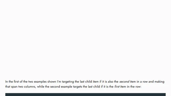 Controlling Leftover Grid Items with Pseudo-selectors