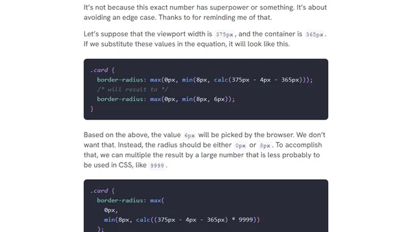 Conditional Border Radius In CSS