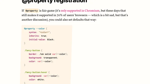 Custom properties with defaults: 3+1 strategies