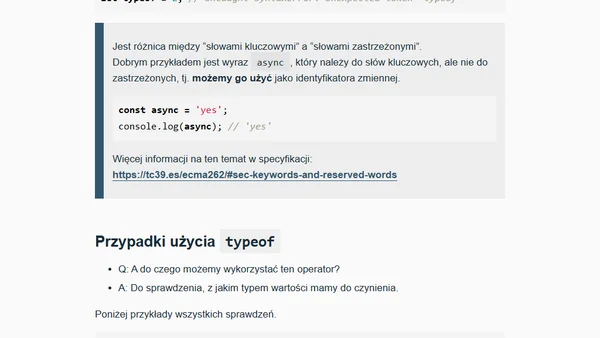 Jak sprawdzić typ zmiennej w JavaScript? Operator typeof