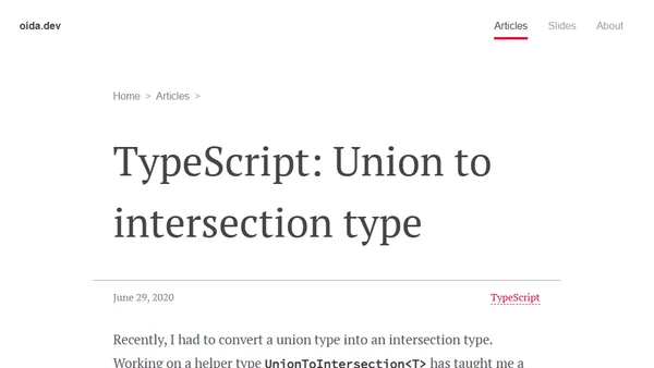 TypeScript: Union to intersection type