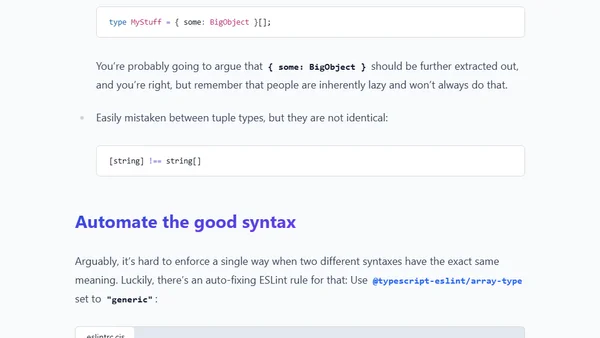 There can be only one Array<T>