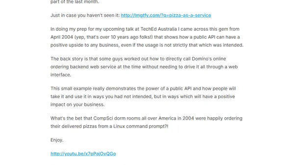 Before that Pizza-as-a-Service diagram there was Pizza Party