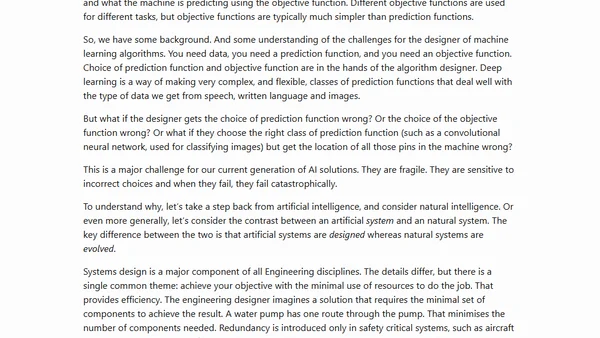 Natural and Artificial Intelligence