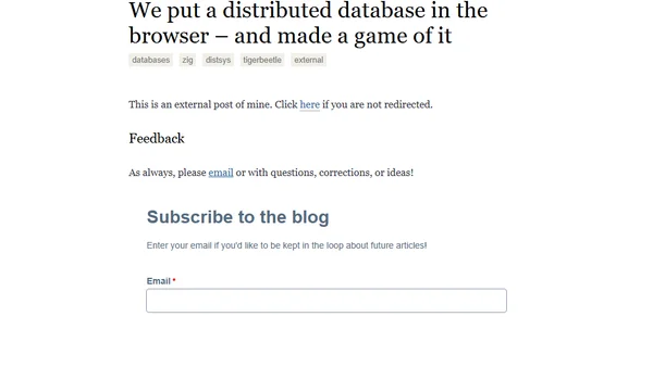 We put a distributed database in the browser – and made a game of it