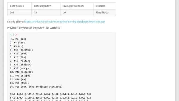 Ogólnodostępne zbiory danych do Machine Learningu