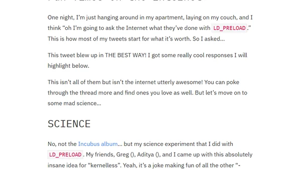 LD_PRELOAD: The Hero We Need and Deserve