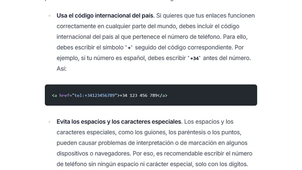 Cómo crear enlaces para llamar por teléfono desde tu web con HTML