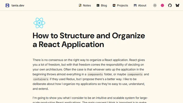 How to Structure and Organize a React Application