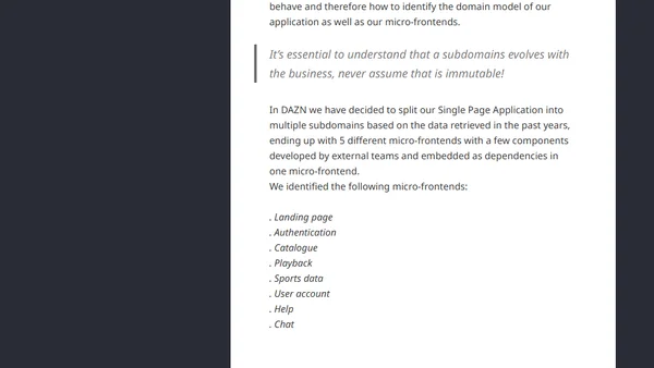Identifying micro-frontends in our applications