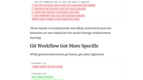 Claude Code 2.0 System Prompt Changes