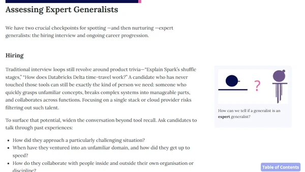 Assessing Expert Generalists