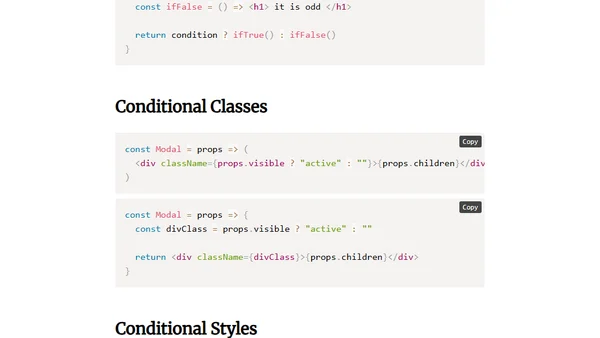 React Conditional Rendering