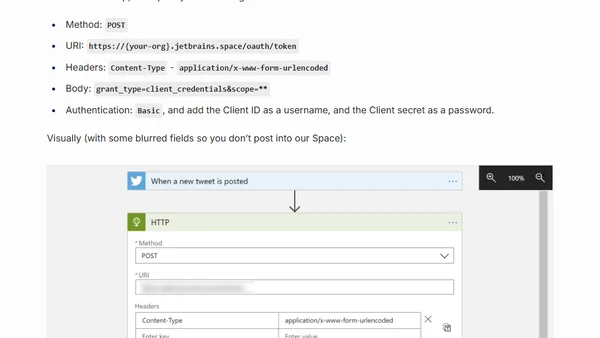 Monitoring Twitter with Azure LogicApps and JetBrains Space