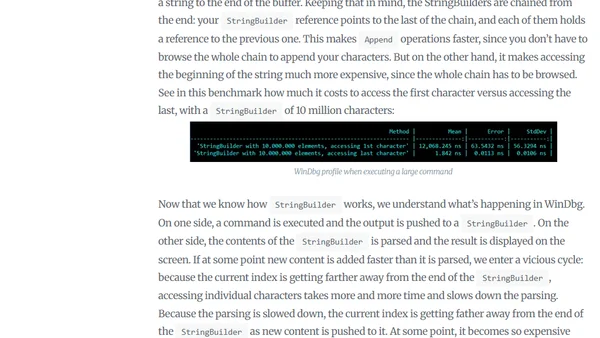 Optimizing the WinDbg DML parser